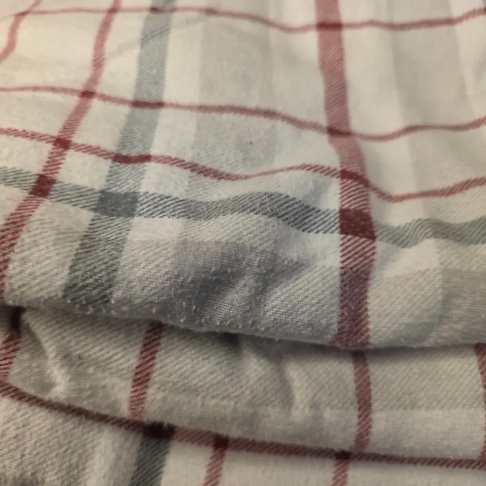Modern Southern Home Red Grey Green Flannel King Flat Fitted Sheet set